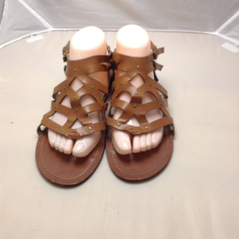 Pink & Pepper Brown Slingback Sandals Womens